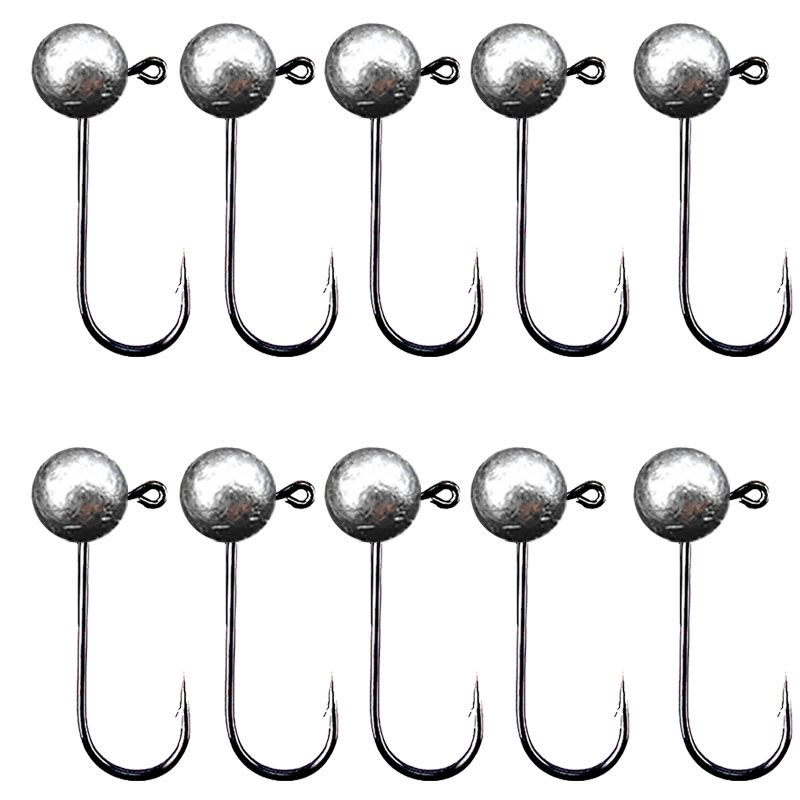 Fishing Hook Offset - 10pcs/lot Jig Head Fishing Hook 1g