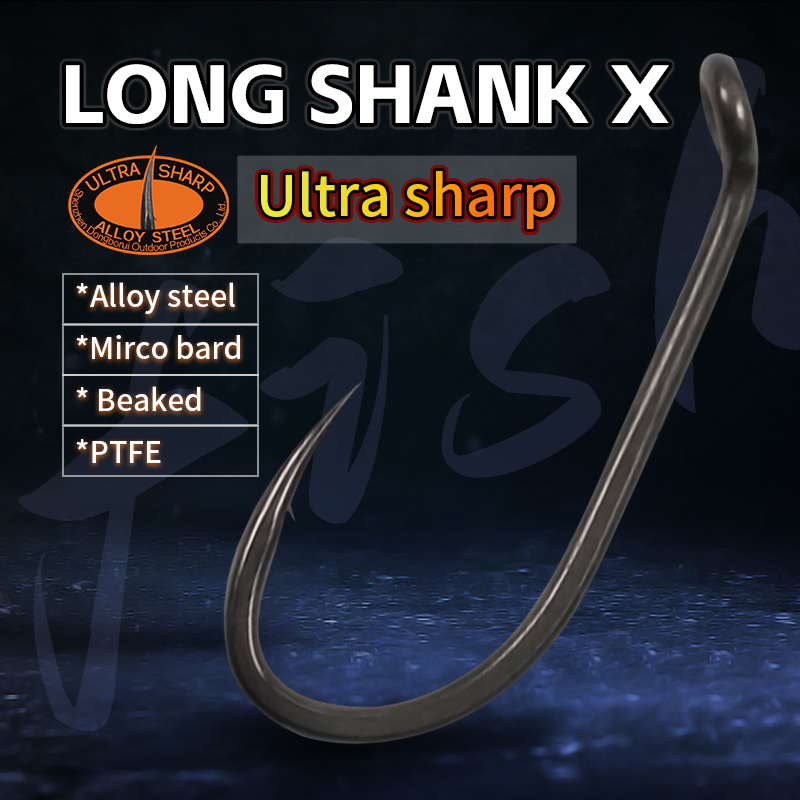 Fishing Hook Barbless - 10pcs Carp Fishing Hook Long Shank