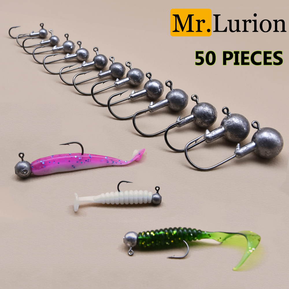 Fishing Hook Weedless - MrLurion 50pcs 1g-28g jig head fishing
