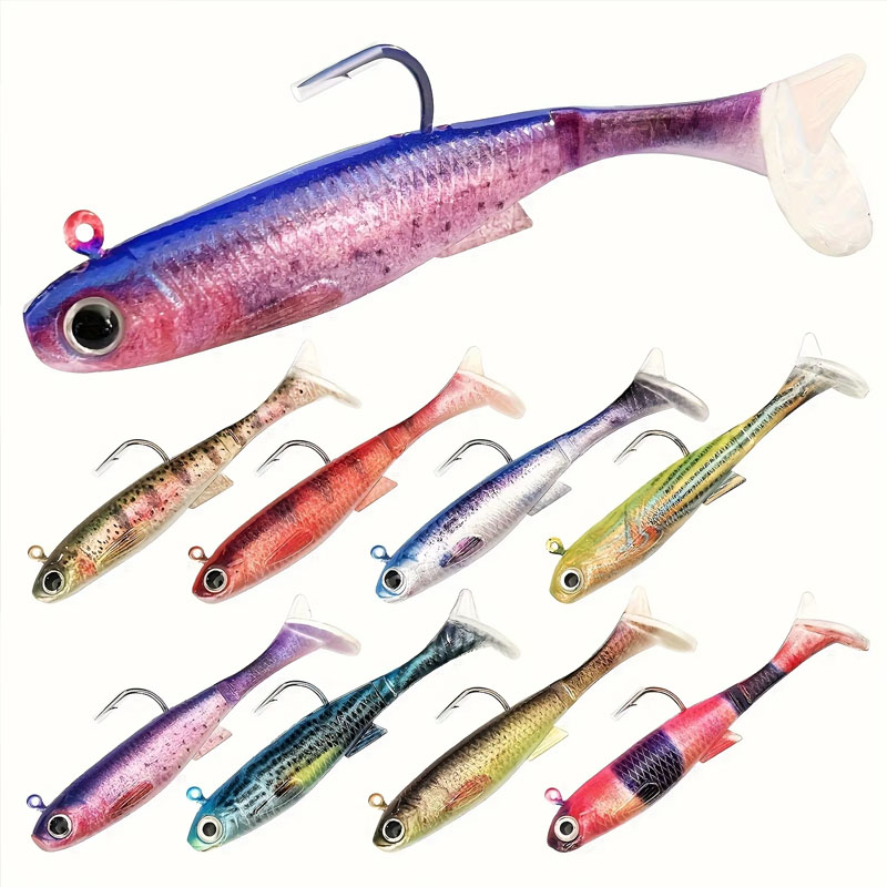Fishing Hook Weedless - Pre-Rigged Sea Bass Lure | 3-Pack