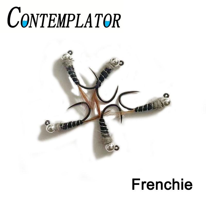 Fishing Hook Barbless - CONTEMPLATOR 5pcs Size10# Frenchie Nymph Tungsten