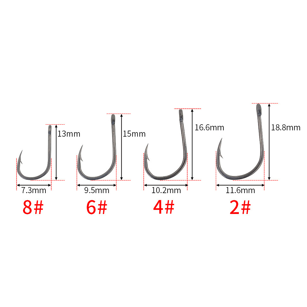 Fishing Hook - ABST 50Pcs Barbed Coated Carp Fishing