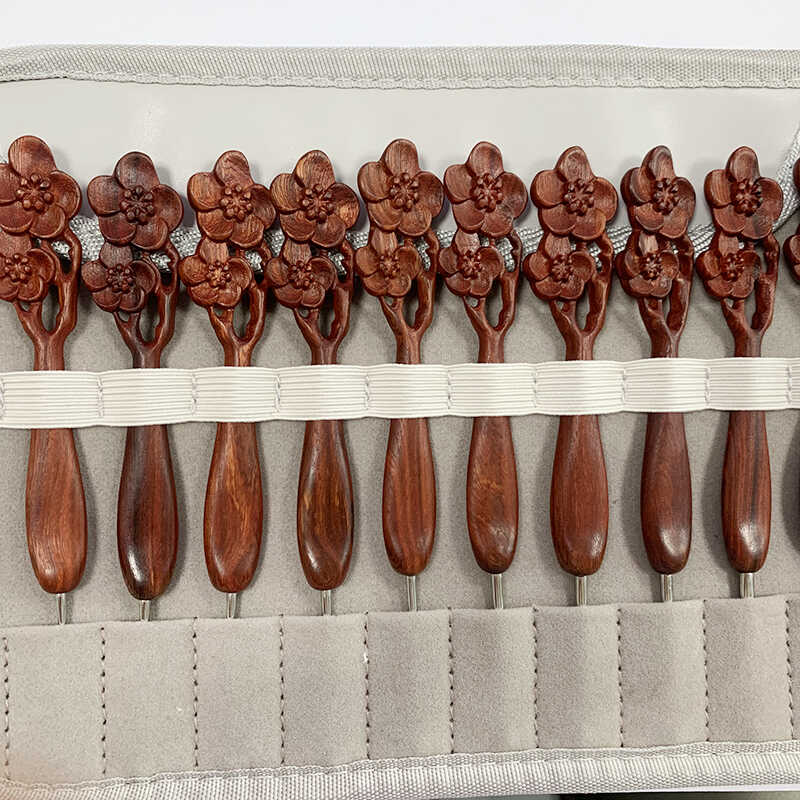 Fishing Hook Stainless Steel - Frada Plum Blossom Blood Sandalwood Handle