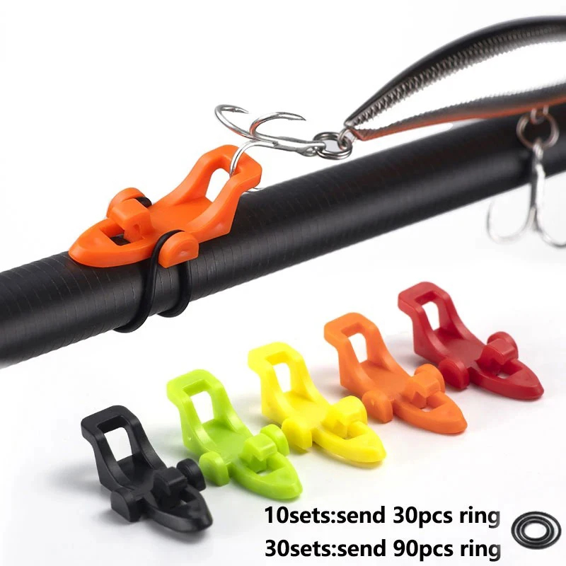 Fishing Hook Jig - 10pcs Fishing Rod Pole Hook Keeper