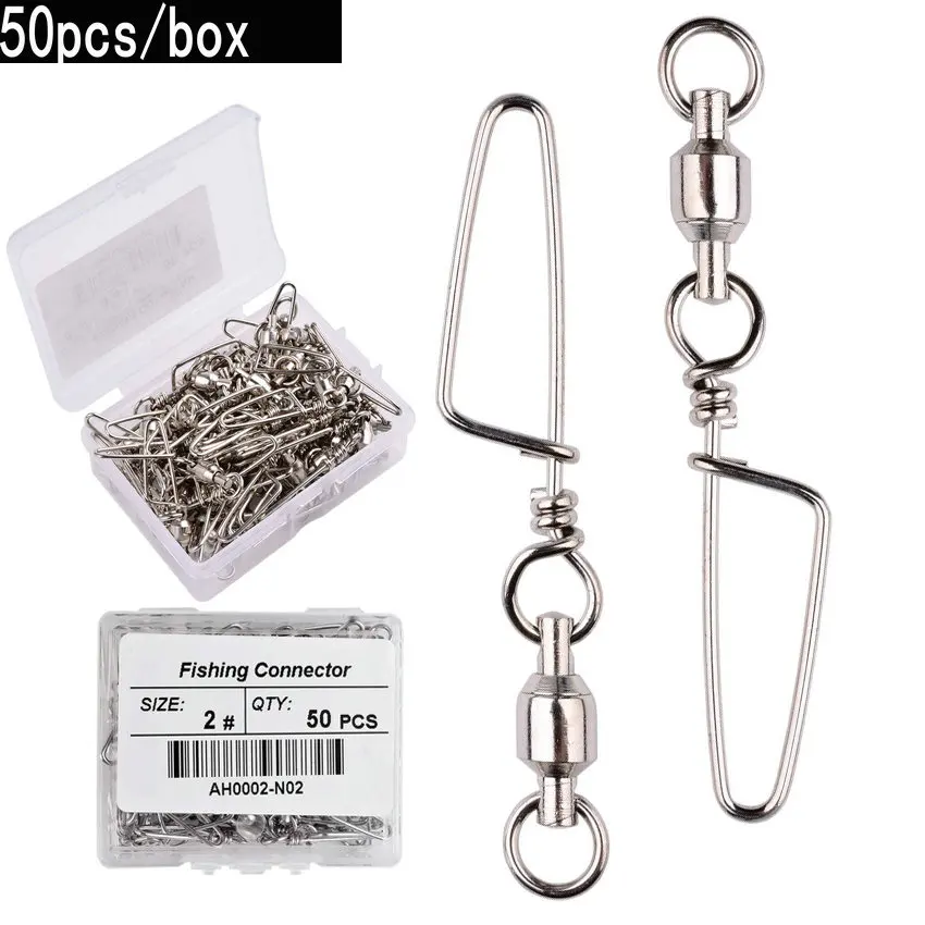 Fishing Hook Box - Bộ 50 Câu Cá Bi Xoay
