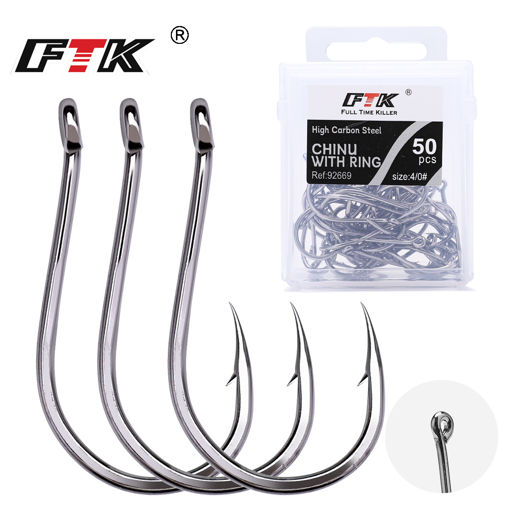 Fishing Hook Circle - FTK 50-100Pcs/Box Fishing Hook Accessories CHINU