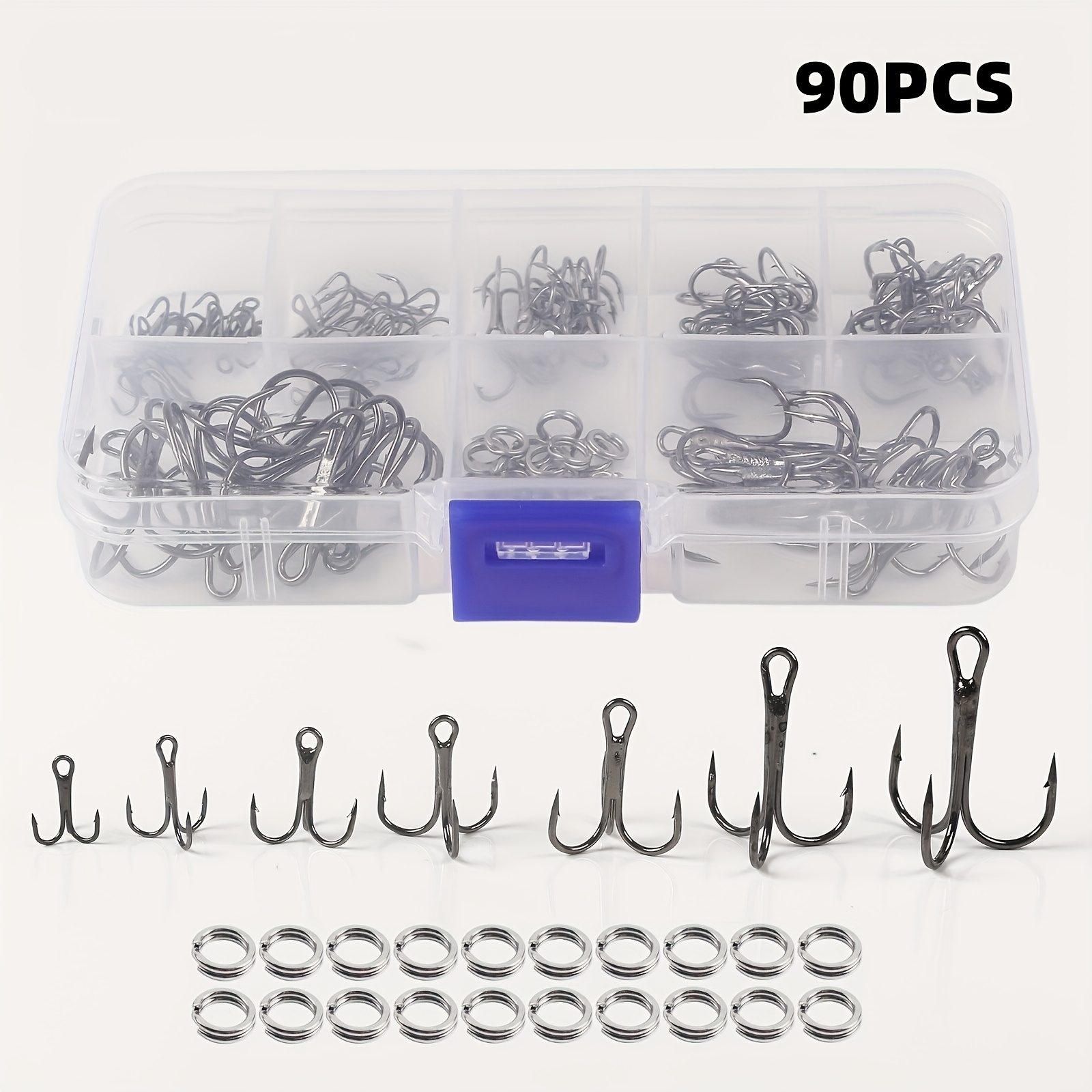 Fishing Hook Circle - 90pcs/set The lure triple-hook kit with