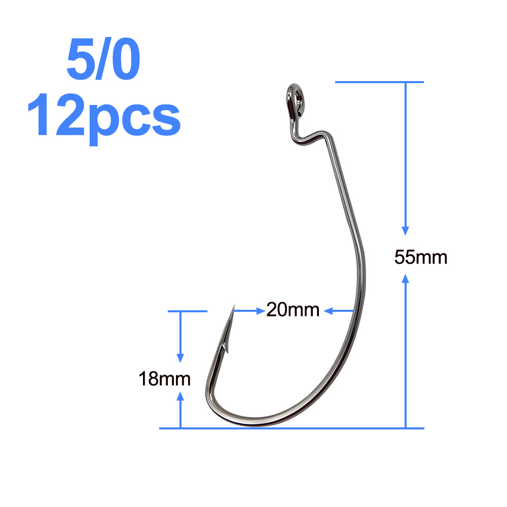 ESFISHING Bù Đắp Móc Thép Carb - đánh giá và giá Fishing Hook Offset