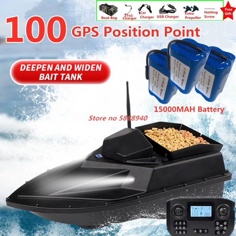 Update 100GPS Position RC Fish - đánh giá và giá Fishing Hook Size