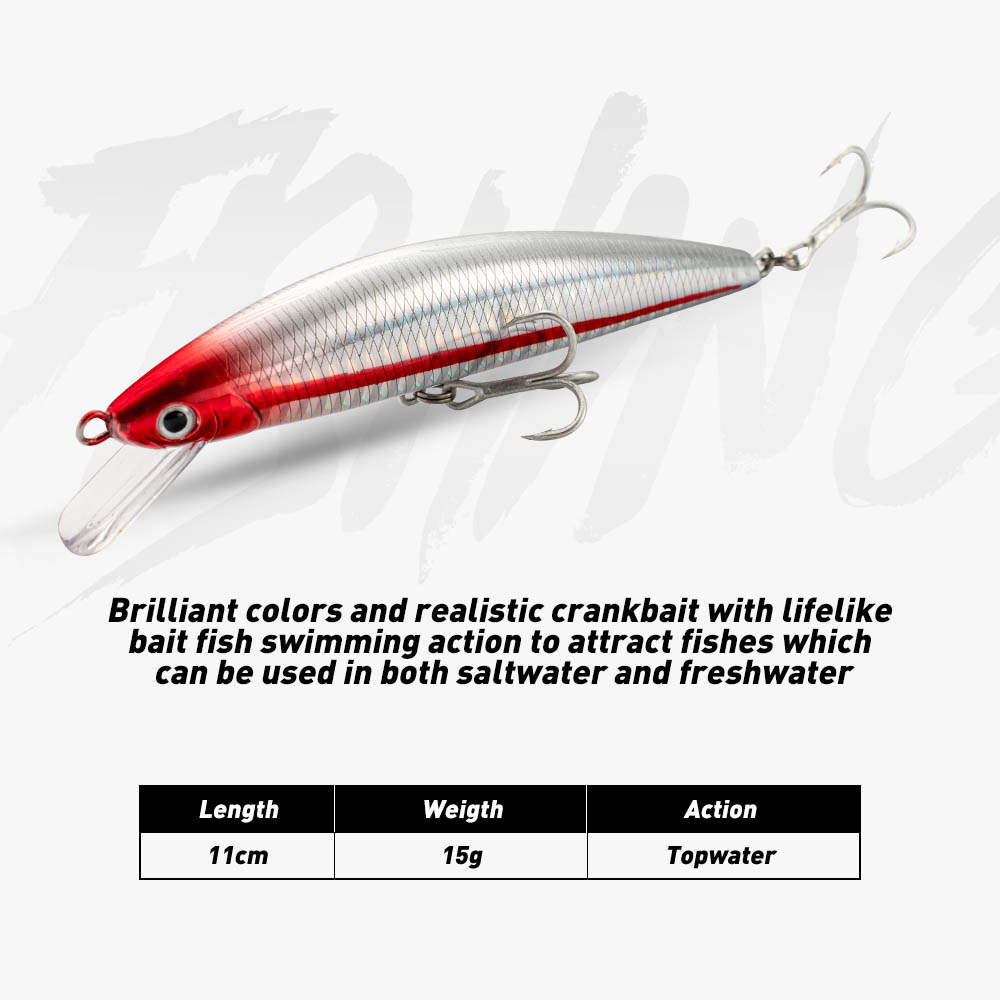 Fishing Lure Sinking Minnow 13 - đánh giá và giá Fishing Hook Treble