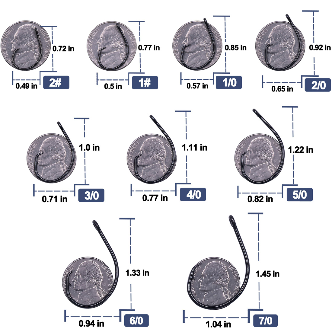 9KM 25-50Pcs Inline Wide Gap C - đánh giá và giá Fishing Hook Circle