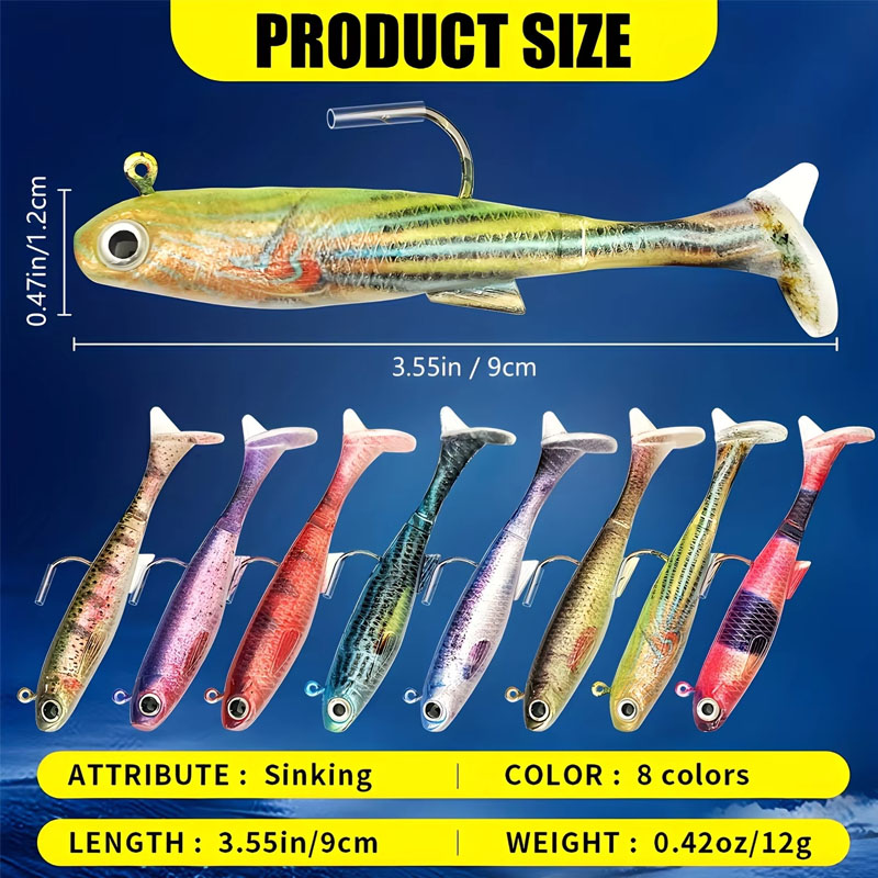 Pre-Rigged Sea Bass Lure | 3-P - đánh giá và giá Fishing Hook Weedless