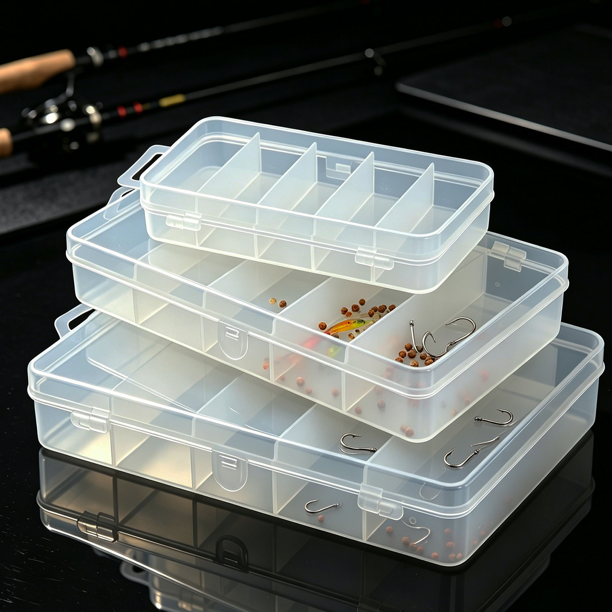 1/3pcs 3 Sizes of Plastic Fish - đánh giá và giá Fishing Hook Box
