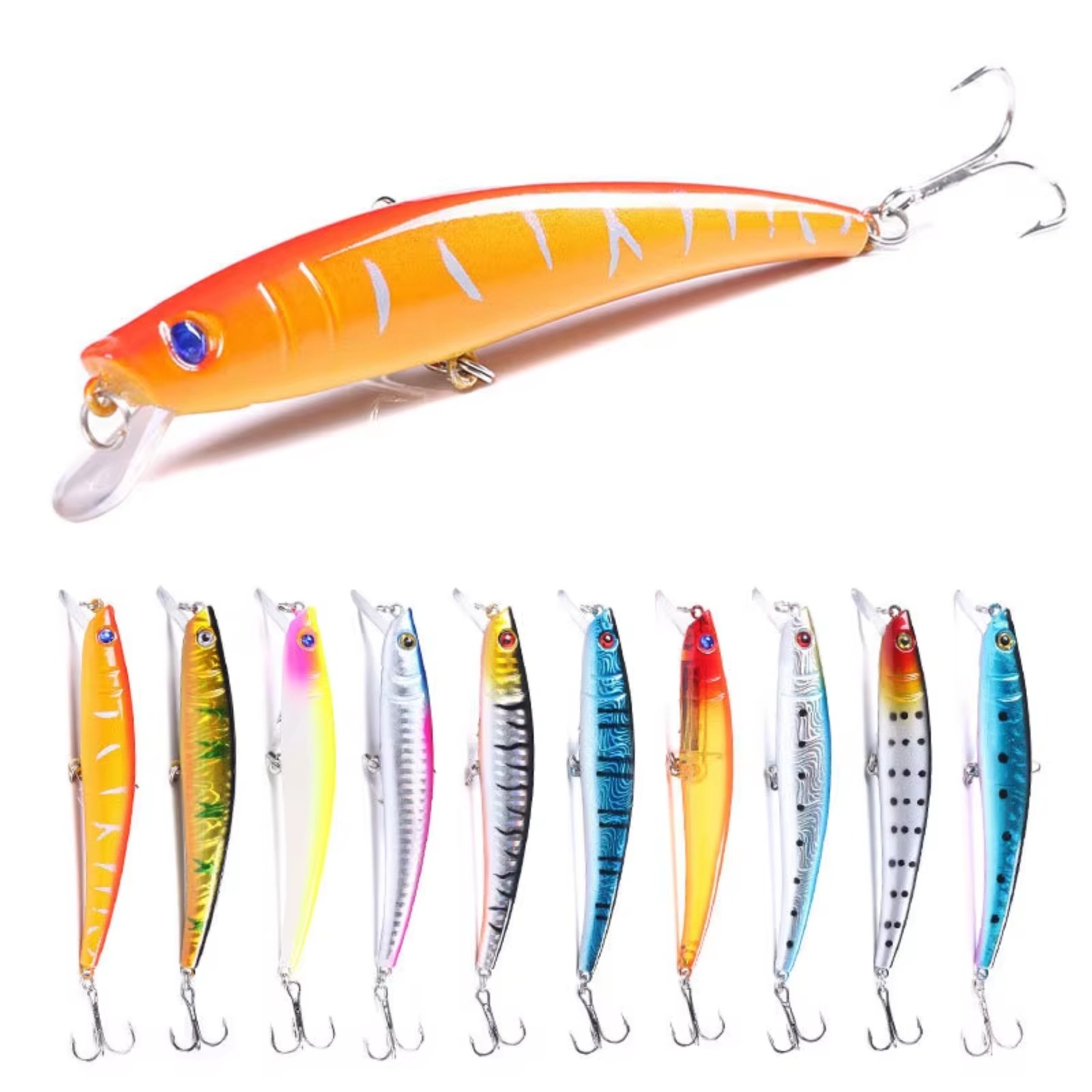 Minnow Fishing Lure 110mm 13g  - đánh giá và giá Fishing Hook Treble