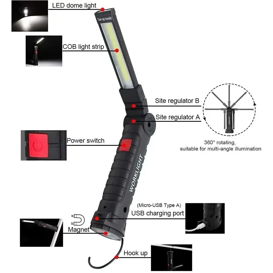 Rechargeable Magnetic Work Lig - đánh giá và giá Fishing Hook
