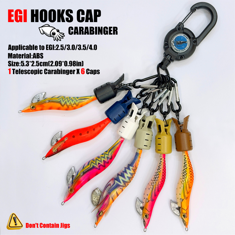 Squid Jig Hook Caps and Carabi - đánh giá và giá Fishing Hook Jig
