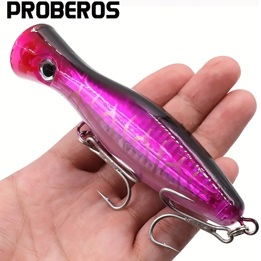 PROBEROS 1pc 13cm 43g Popper F - đánh giá và giá Fishing Hook Treble
