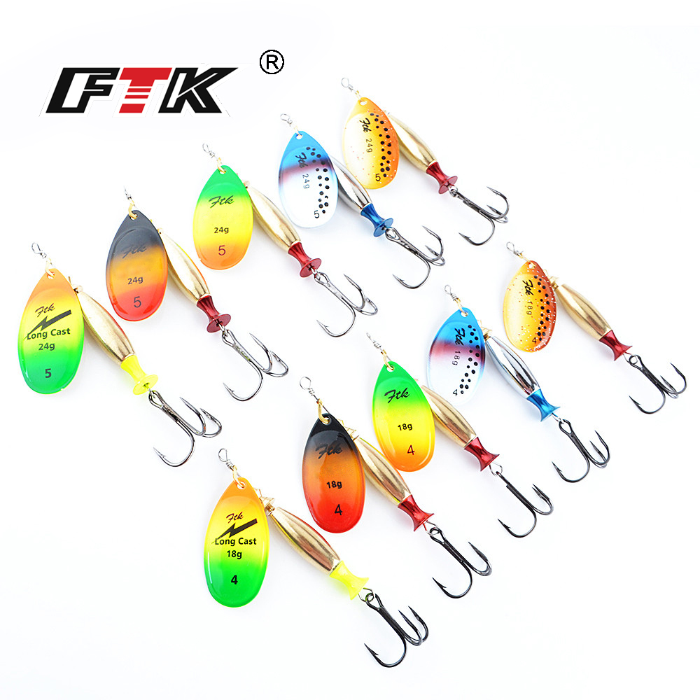 FTK 1 Cái 18G/24G Spinner Mồi  - đánh giá và giá Fishing Hook Treble