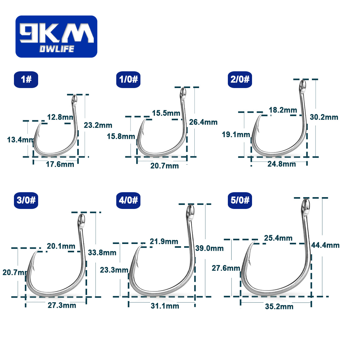 9KM Fishing Hooks Saltwater Li - đánh giá và giá Fishing Hook Circle