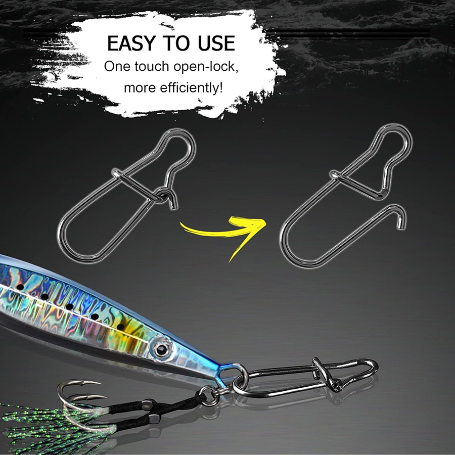 50Pcs Crankbait Snaps Stainles - đánh giá và giá Fishing Hook Stainless Steel