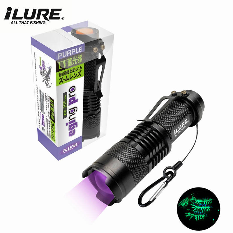 Mini UV Flashlight 395nm Ultra - đánh giá và giá Fishing Hook Jig