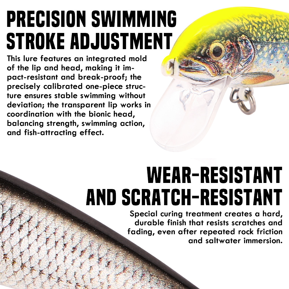 B&U Sinking Minnow Fishing Lur - đánh giá và giá Fishing Hook Treble