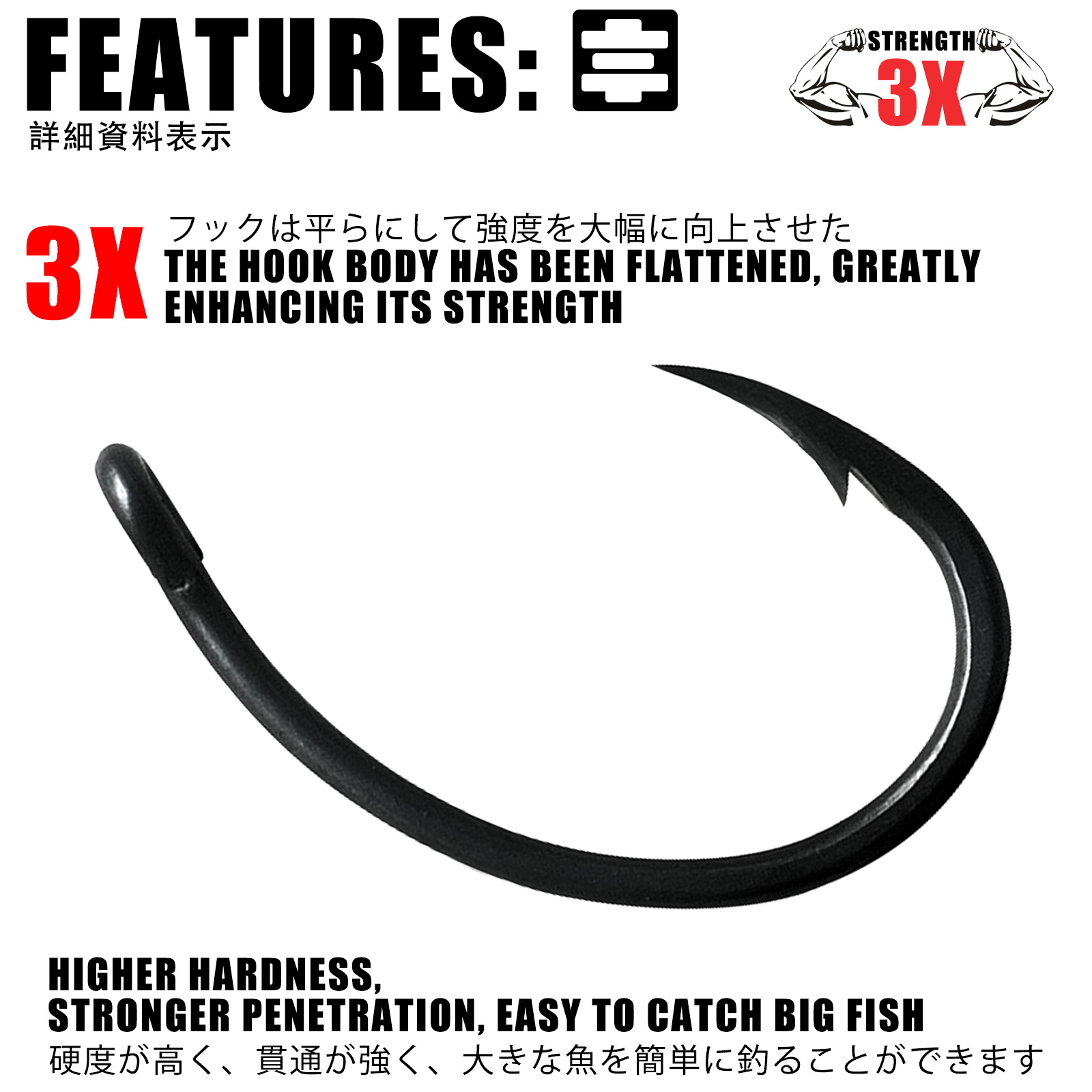 50pcs Carp Fishing Hooks PTFE  - đánh giá và giá Fishing Hook Offset