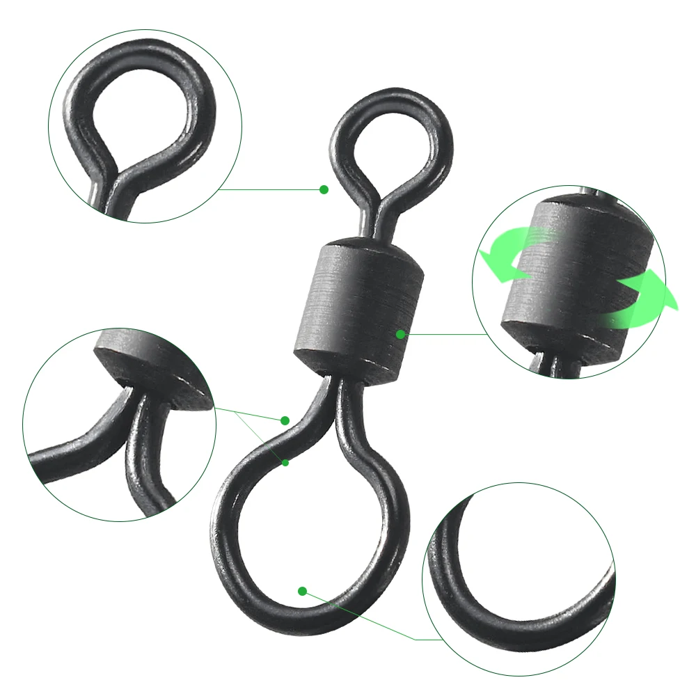 100pcs Carp Fishing Swivel Big - đánh giá và giá Fishing Hook Size
