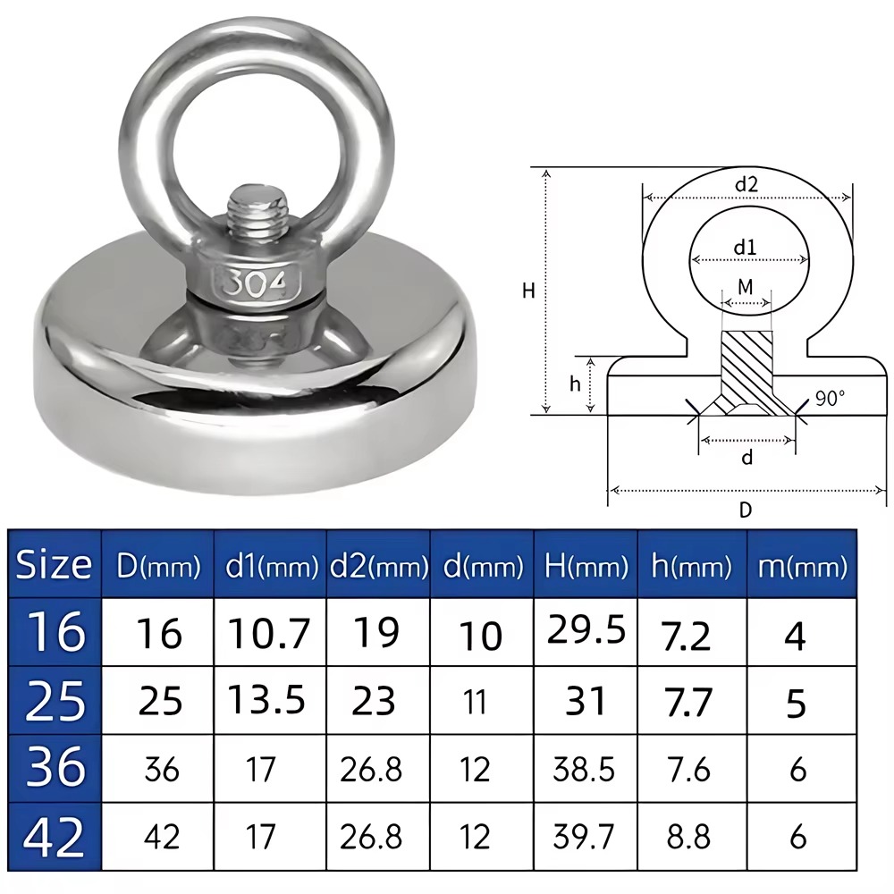 Fishing Salvage Neodymium Magn - đánh giá và giá Fishing Hook Stainless Steel