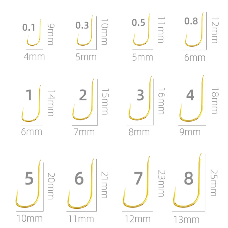 100 Pieces Shinkanto Barbless  - đánh giá và giá Fishing Hook Size