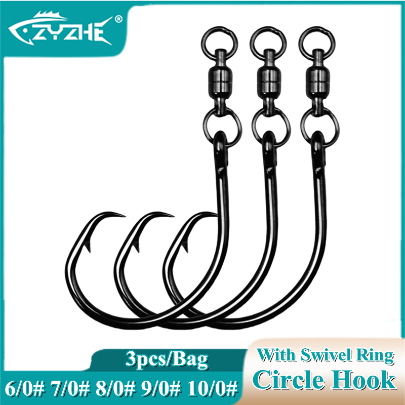ZYZHE 3/6/9pcs Circle Hooks Wi - đánh giá và giá Fishing Hook Offset