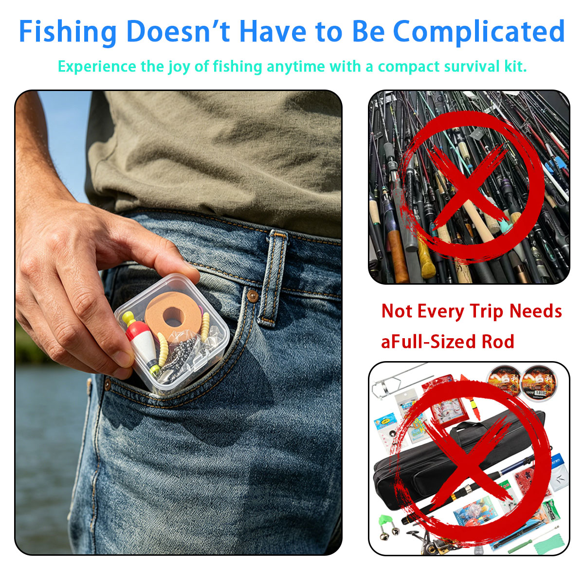 Portable Emergency Fishing Gea - đánh giá và giá Fishing Hook Box