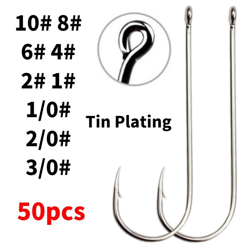 50pcs Long Shank Saltwater Cir - đánh giá và giá Fishing Hook Circle