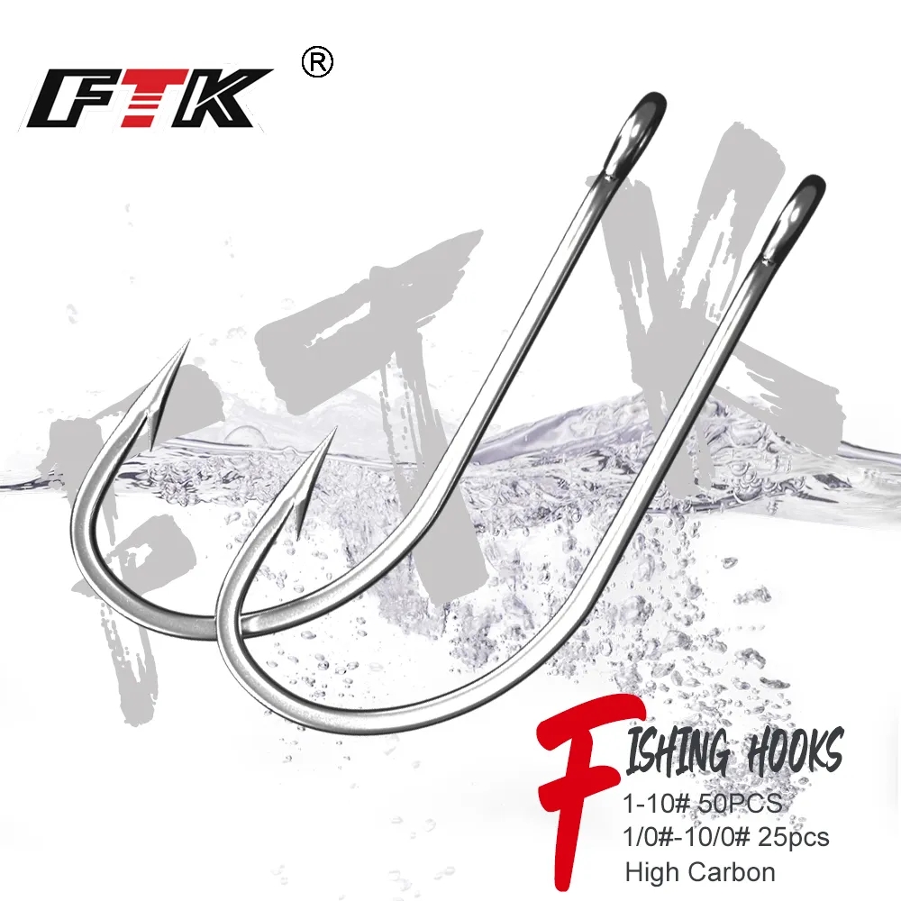 FTK Fishing Hooks 1-10#50PCS 1 - đánh giá và giá Fishing Hook Offset