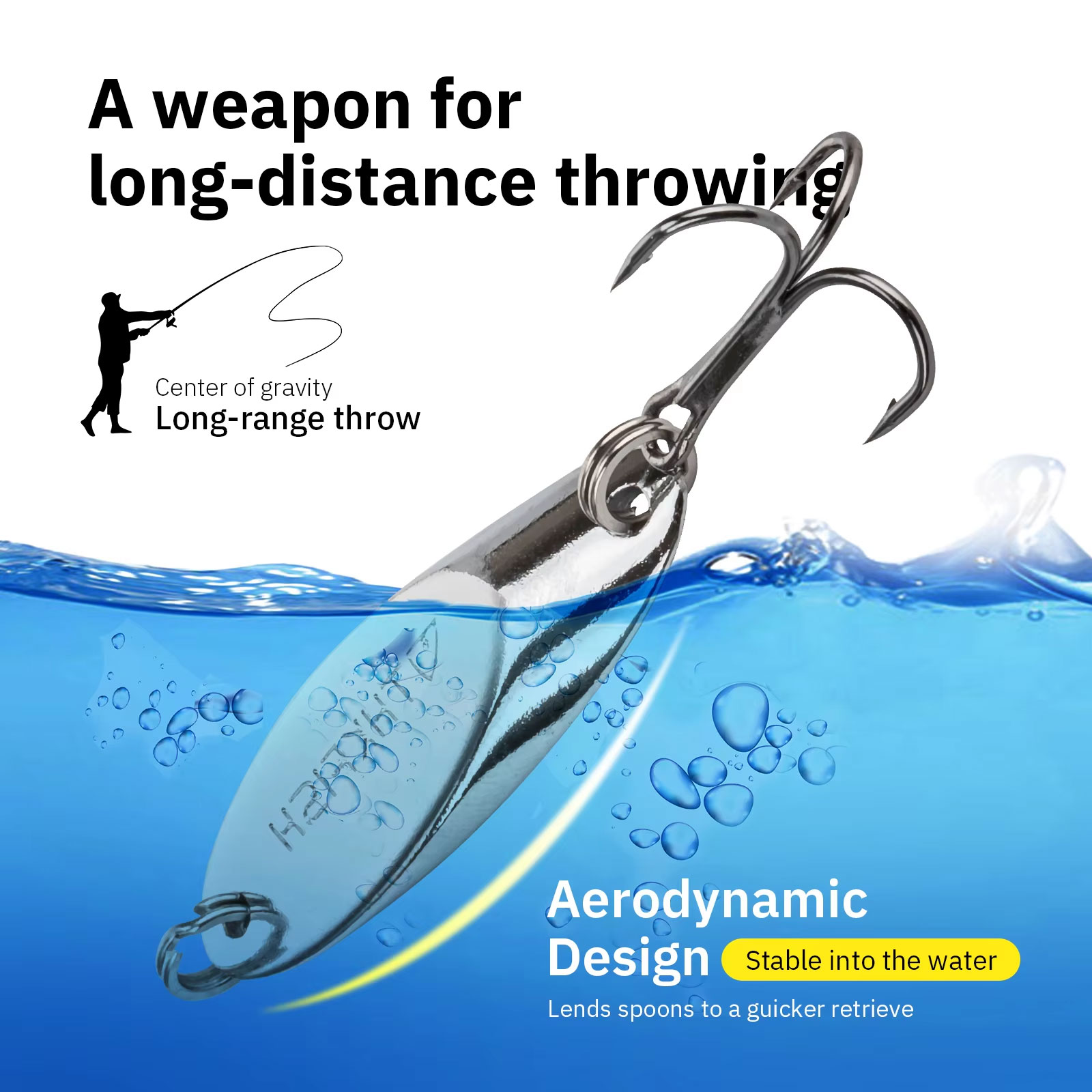 5pcs Metal Spinner Spoon Lures - đánh giá và giá Fishing Hook Treble
