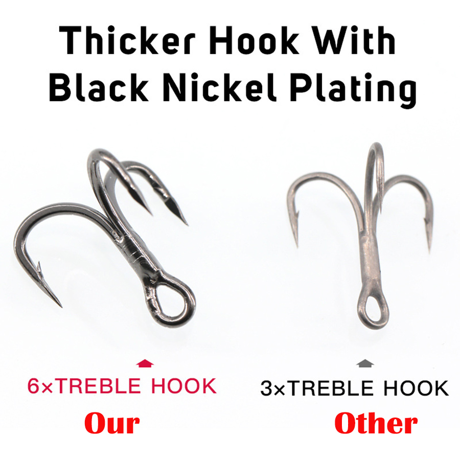 Câu Cá Móc Treble 6X Mạnh Thép - đánh giá và giá Fishing Hook Assortment